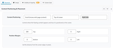 Content Positioning Interface - Click to expand
